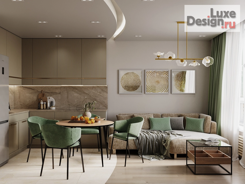 Дизайн интерьера двухкомнатной квартиры "Квартира в ЖК Символ" (фото 1)