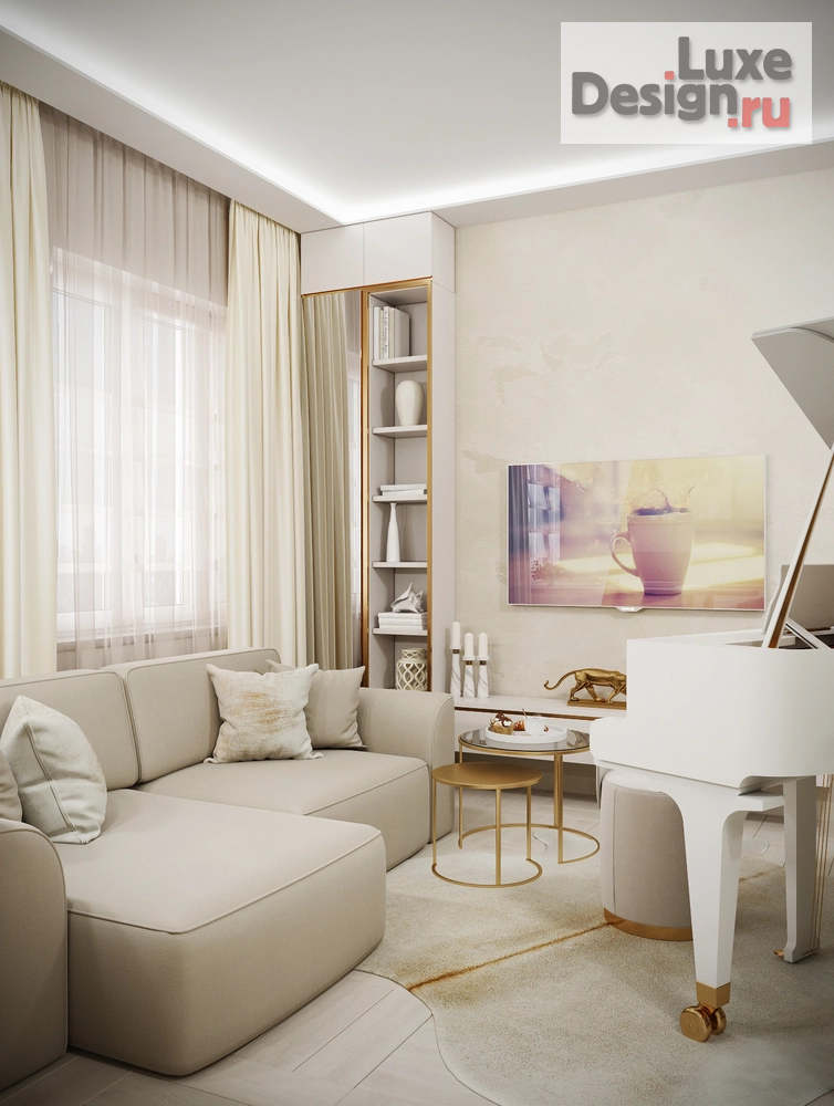 Дизайн интерьера двухкомнатной квартиры "Квартира на Тверской" (фото 5)