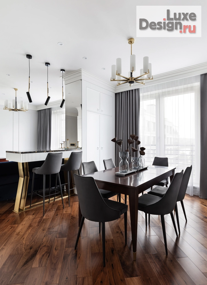 Дизайн интерьера четырехкомнатной квартиры "Квартира в ЖК Крестовский Де Люкс, 170 м2" (фото 11)