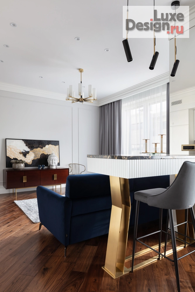 Дизайн интерьера четырехкомнатной квартиры "Квартира в ЖК Крестовский Де Люкс, 170 м2" (фото 16)