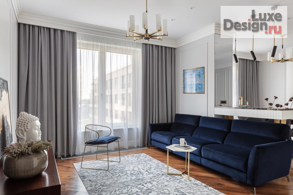 Дизайн интерьера четырехкомнатной квартиры "Квартира в ЖК Крестовский Де Люкс, 170 м2" (фото 19)