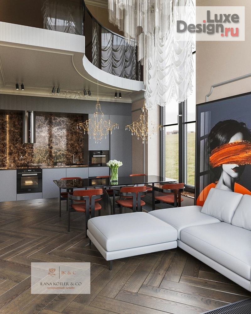 Дизайн интерьера апартаментов "двухуровневые апартаменты" (фото 3)