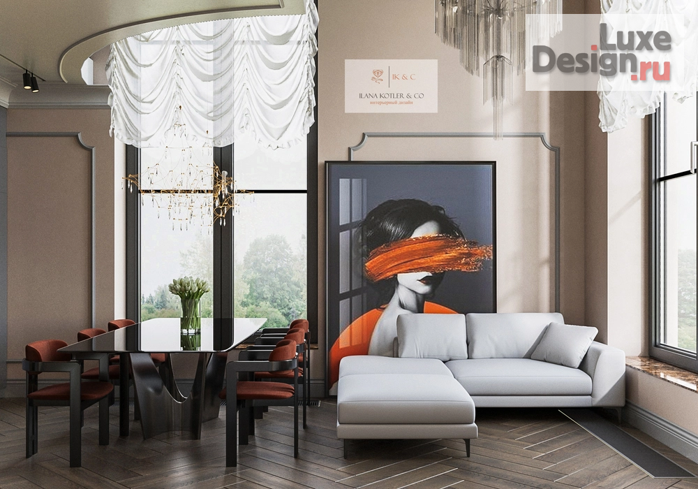 Дизайн интерьера апартаментов "двухуровневые апартаменты" (фото 5)