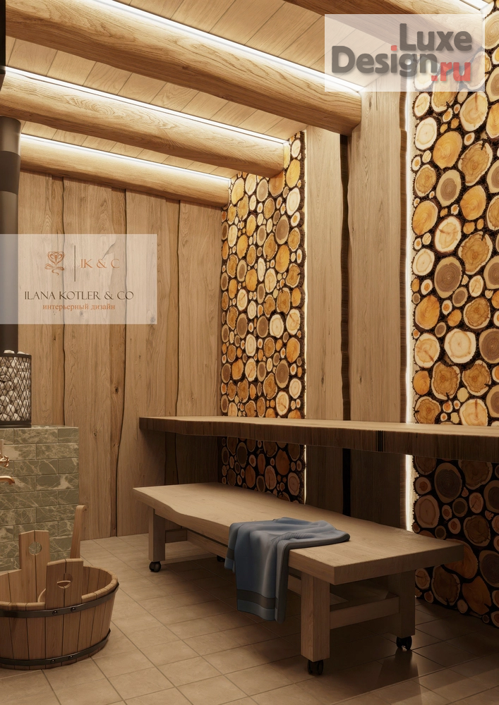 Дизайн интерьера бани "Банный комплекс в русском стиле" (фото 10)