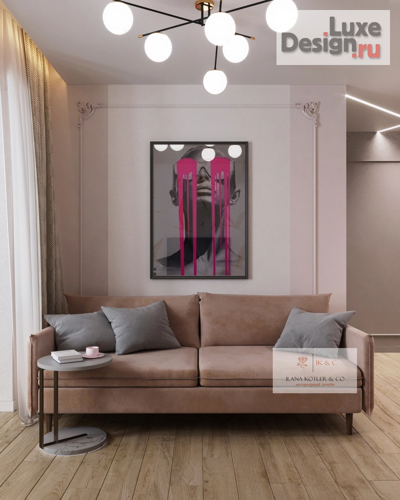 Дизайн интерьера однокомнатной квартиры "однокомнатная квартира" (фото 2)