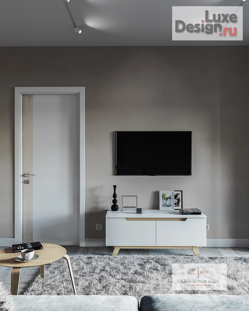 Дизайн интерьера гостиной "интерьер квартиры 80 м2 город Новосибирск" (фото 2)