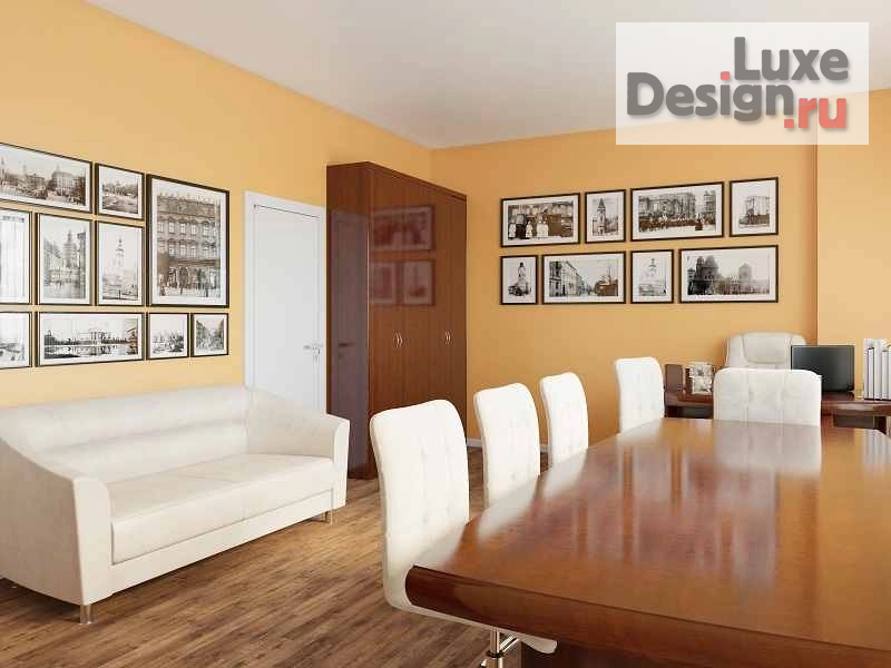 Дизайн интерьера офиса "Дизайн-проект кабинета руководителя в Москва Сити" (фото 3)