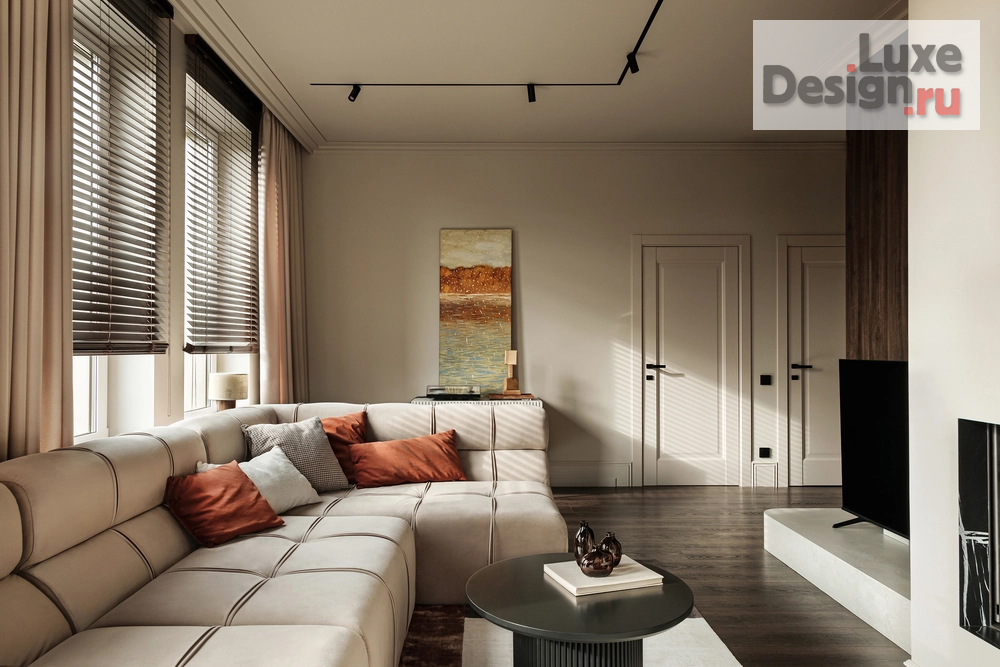 Дизайн интерьера четырехкомнатной квартиры "Дизайн интерьера четырехкомнатной квартиры "Интерьер в европейском стиле: пентхаус в центре Перми"" (фото 1)