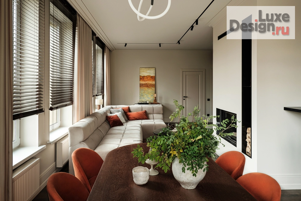 Дизайн интерьера четырехкомнатной квартиры "Дизайн интерьера четырехкомнатной квартиры "Интерьер в европейском стиле: пентхаус в центре Перми"" (фото 24)