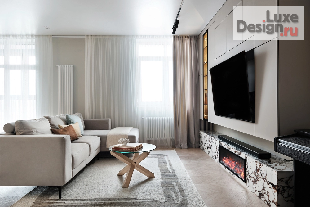 Дизайн интерьера трехкомнатной квартиры "Квартира в ЖК «Премьер»" (фото 1)