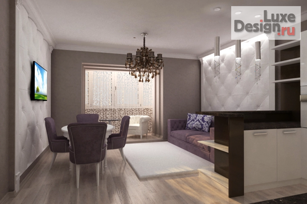 Дизайн интерьера трехкомнатной квартиры ""Близнецы"" (фото 4)