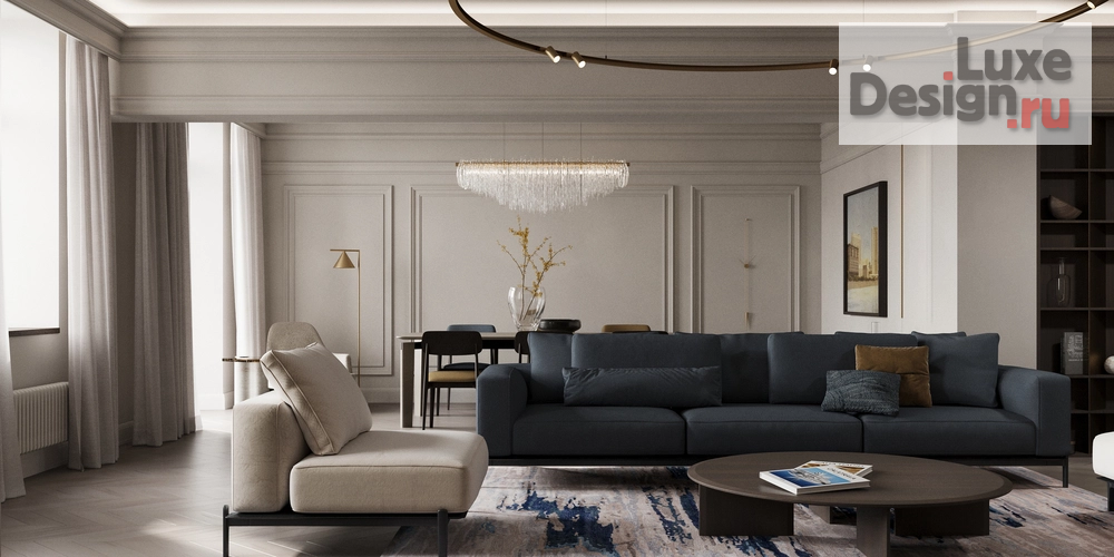 Дизайн интерьера квартиры "Квартира 120м2 на Фрунзенской Набережной" (фото 1)