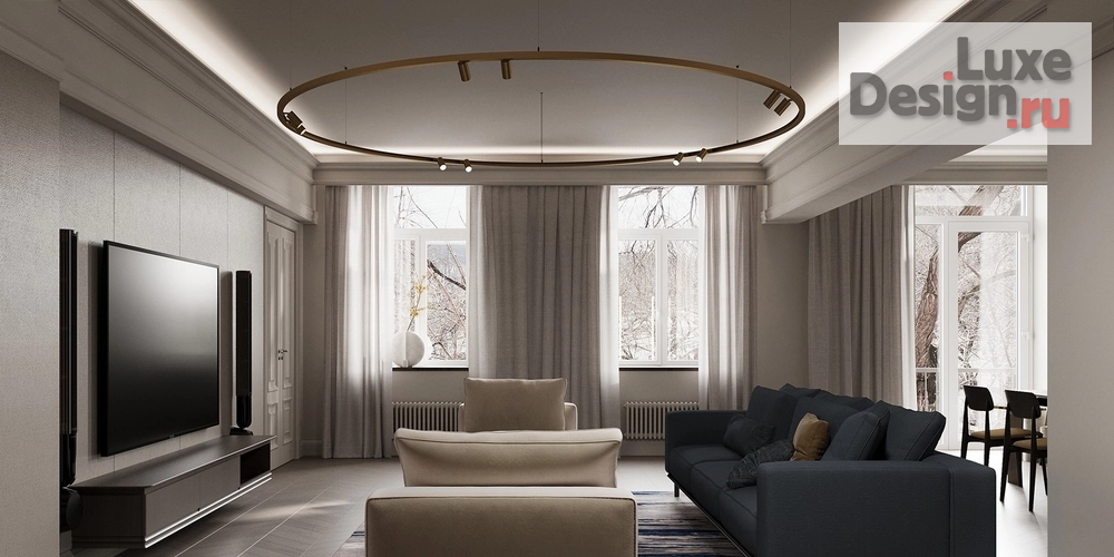 Дизайн интерьера квартиры "Квартира 120м2 на Фрунзенской Набережной" (фото 2)