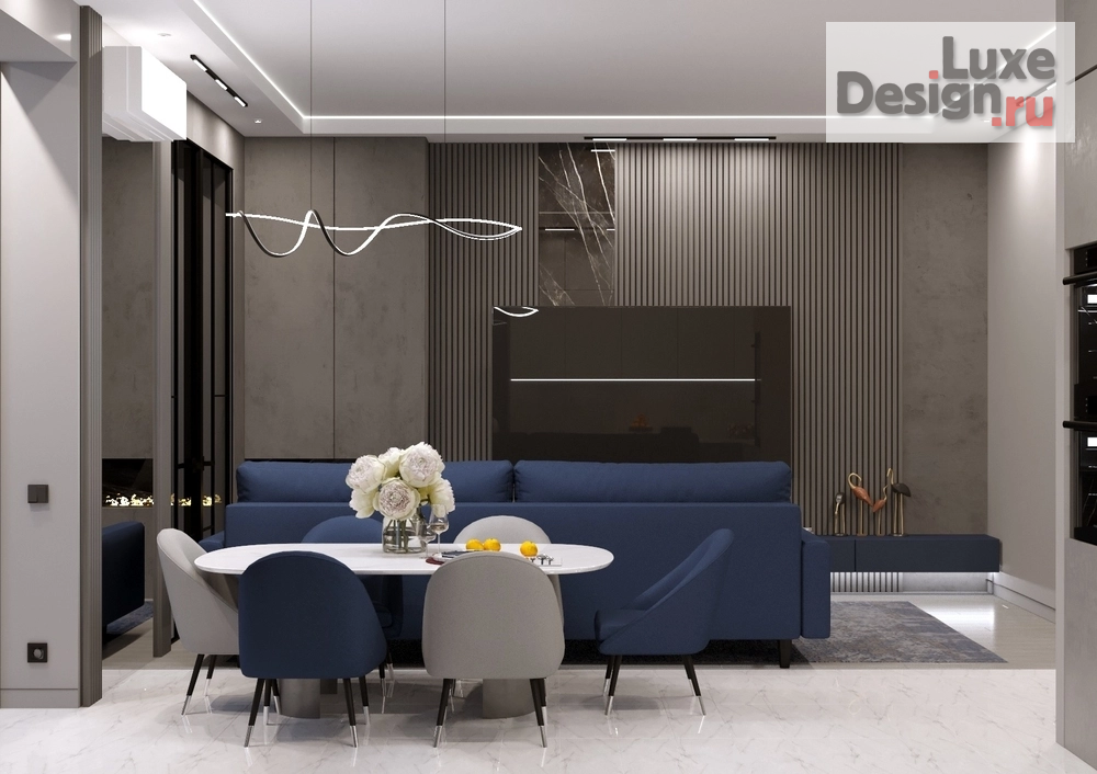 Дизайн интерьера четырехкомнатной квартиры "Стильный проект квартиры для молодой семьи" (фото 3)