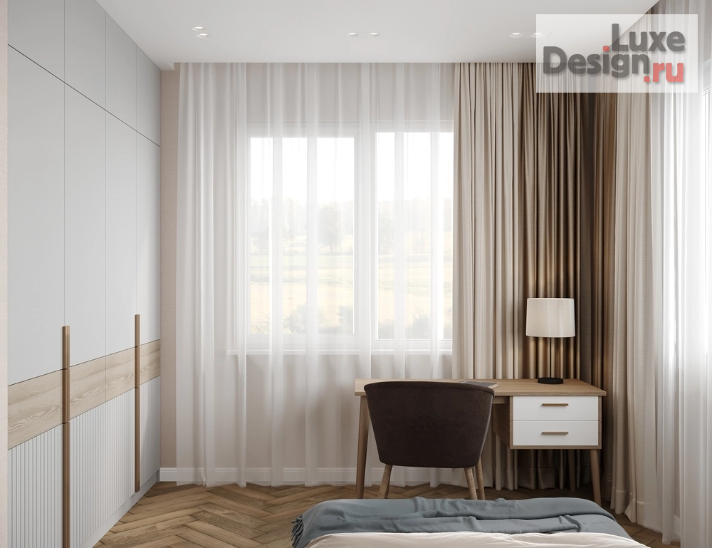 Дизайн интерьера частного дома "Загородный дом площадью 123 кв.м. Гостевая спальня." (фото 7)