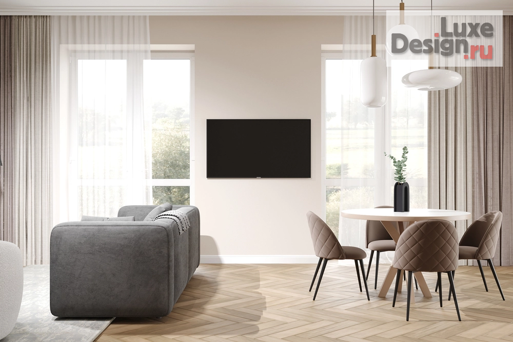 Дизайн интерьера частного дома "Загородный дом площадью 123 кв.м. Кухня-гостиная." (фото 8)