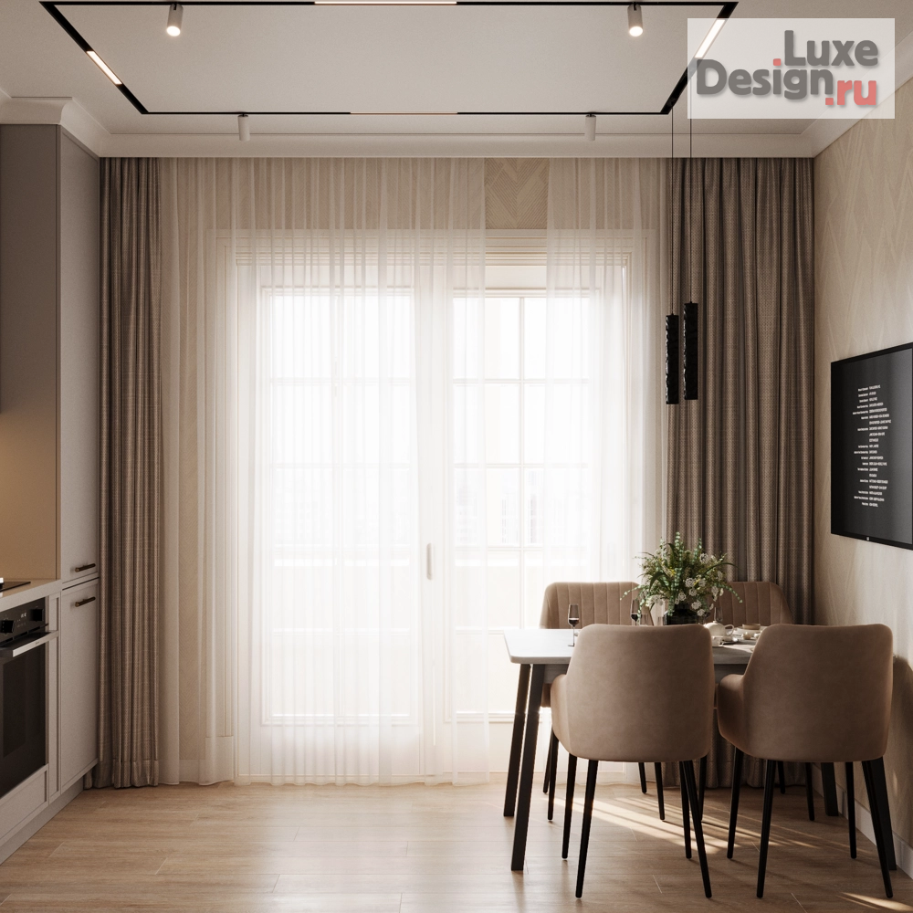 Дизайн интерьера двухкомнатной квартиры "ЖК Горожанин" (фото 6)