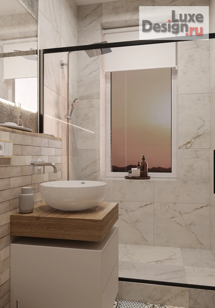 Дизайн интерьера частного дома "Загородный дом площадью 123 кв.м. Санузел и ванная." (фото 7)