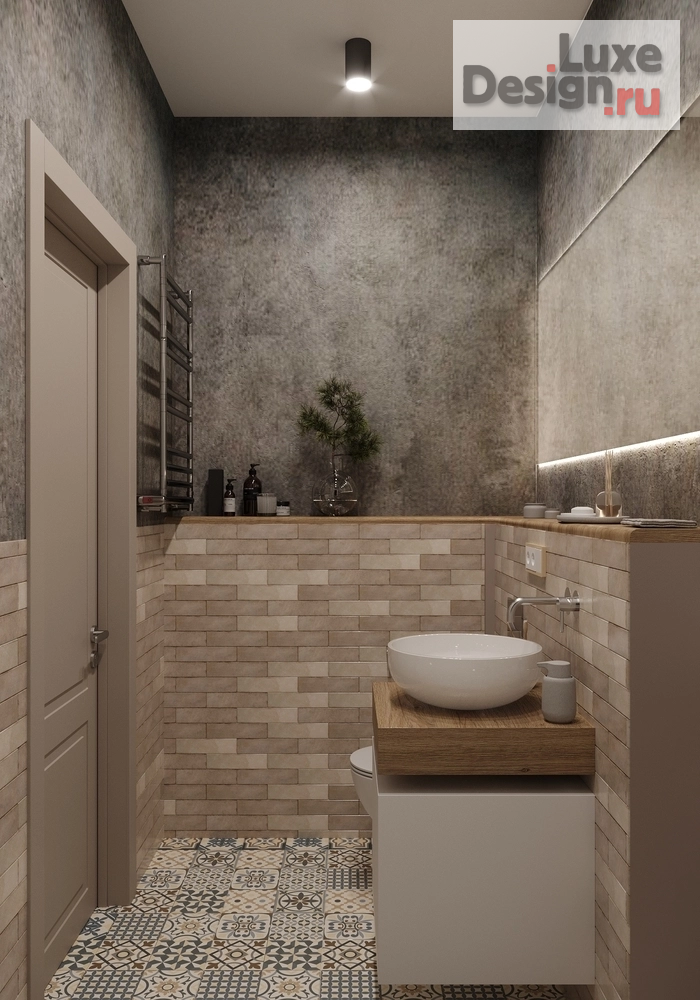 Дизайн интерьера частного дома "Загородный дом площадью 123 кв.м. Санузел и ванная." (фото 13)