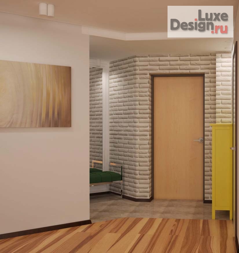 Дизайн интерьера трехкомнатной квартиры "Яркая квартира для северян" (фото 5)