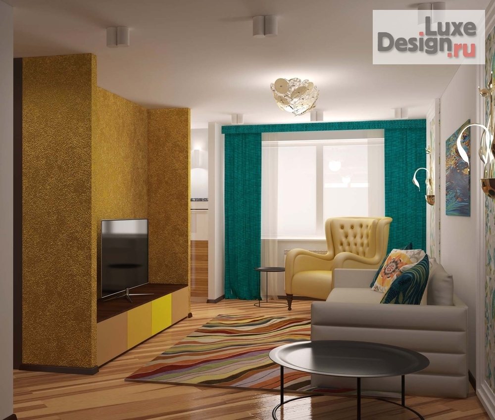 Дизайн интерьера трехкомнатной квартиры "Яркая квартира для северян" (фото 8)