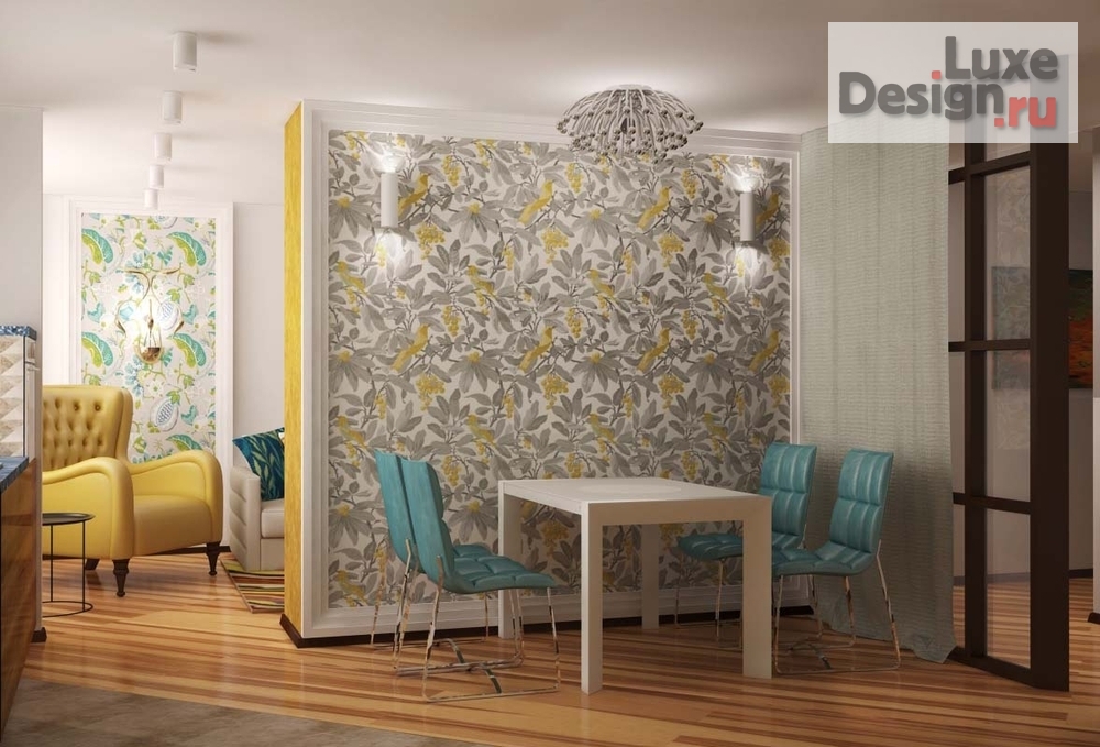 Дизайн интерьера трехкомнатной квартиры "Яркая квартира для северян" (фото 9)