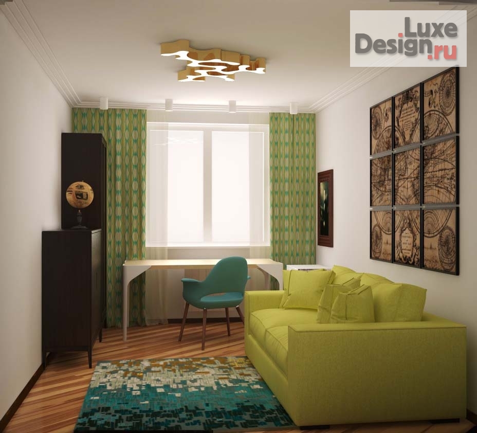 Дизайн интерьера трехкомнатной квартиры "Яркая квартира для северян" (фото 10)