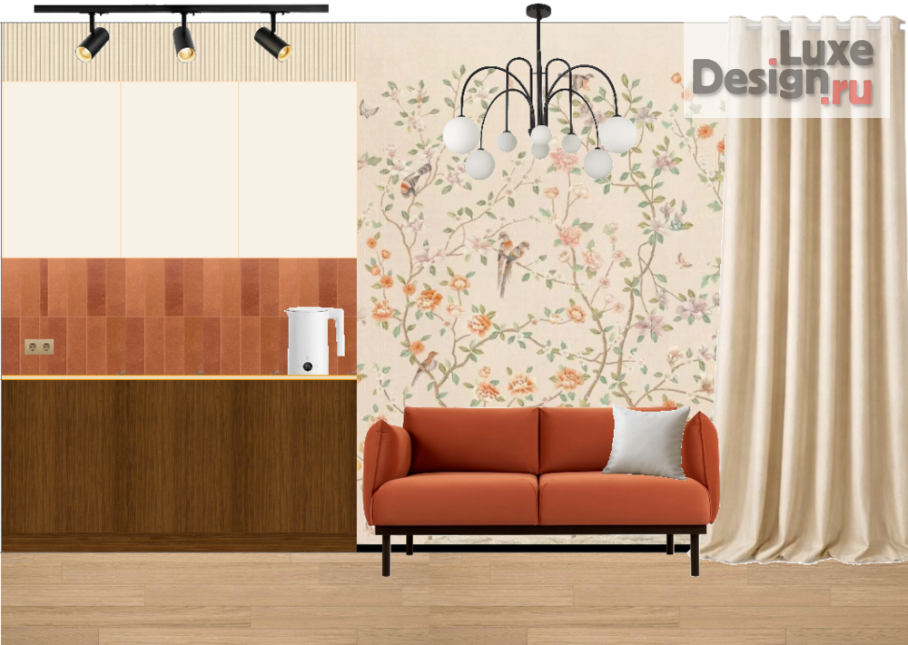 Дизайн интерьера двухкомнатной квартиры "Концепция квартиры в ЖК Куинджи" (фото 1)