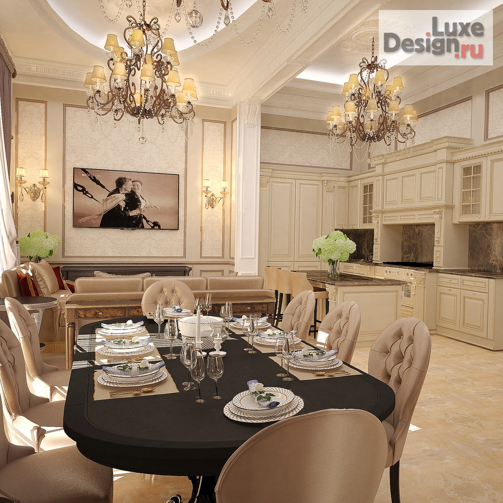 Частная архитектура "Столовая в классическом стиле" (фото 5)