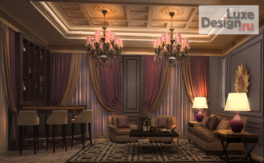 Дизайн интерьера загородного дома "Гостиная" (фото 2)