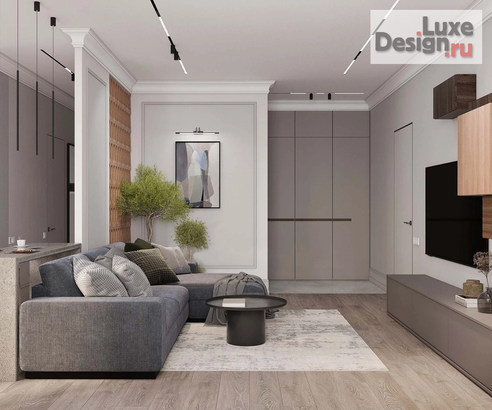 Дизайн интерьера двухкомнатной квартиры "ЖК Шуваловский 2" (фото 2)