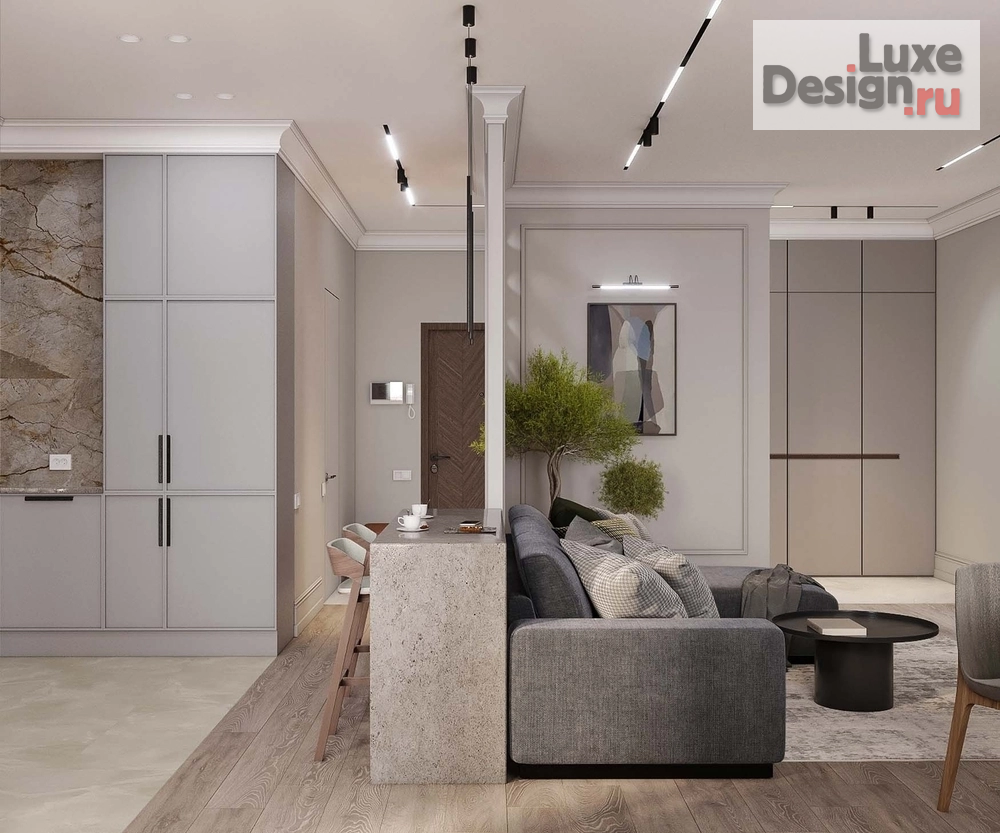 Дизайн интерьера двухкомнатной квартиры "ЖК Шуваловский 2" (фото 6)