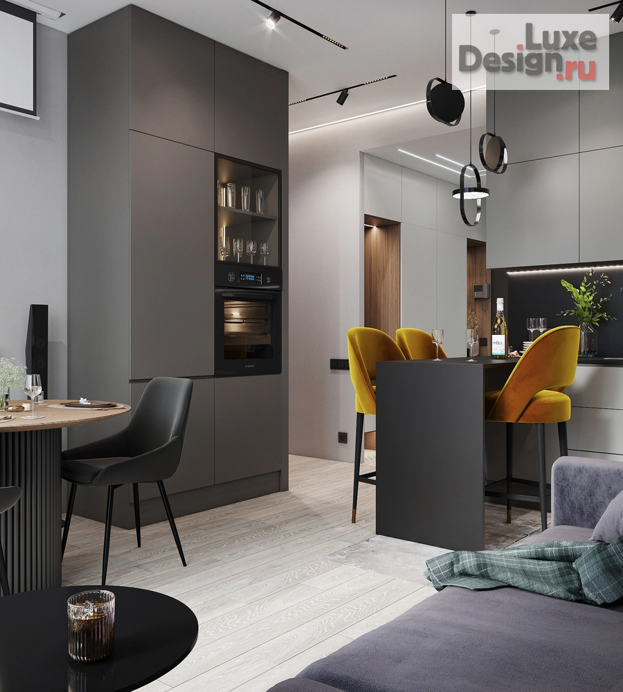 Дизайн интерьера трехкомнатной квартиры "ЖК Метрополия" (фото 21)