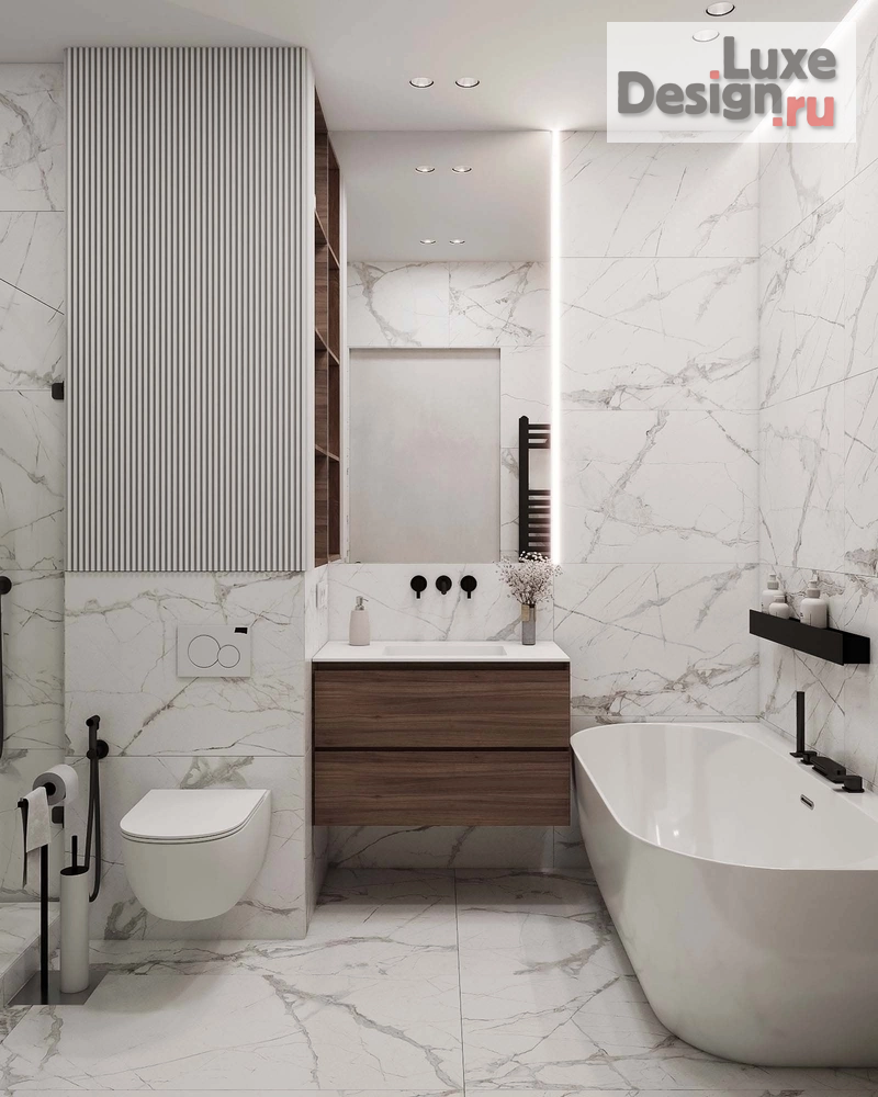 Дизайн интерьера двухкомнатной квартиры "ЖК "Огни" 56 кв.м." (фото 1)