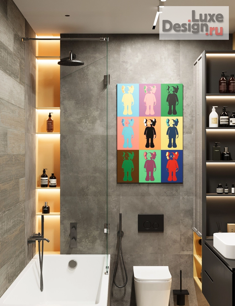 Дизайн интерьера двухкомнатной квартиры "Брутальная квартира в ЖК "Крылья"" (фото 16)