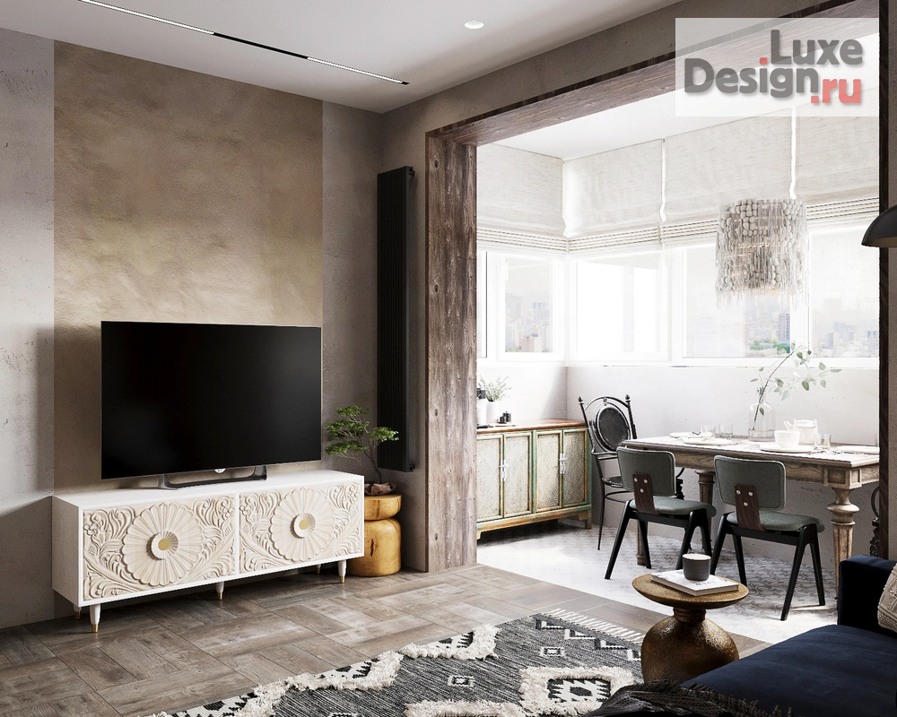 Дизайн интерьера трехкомнатной квартиры "Яркий LOFT" (фото 6)