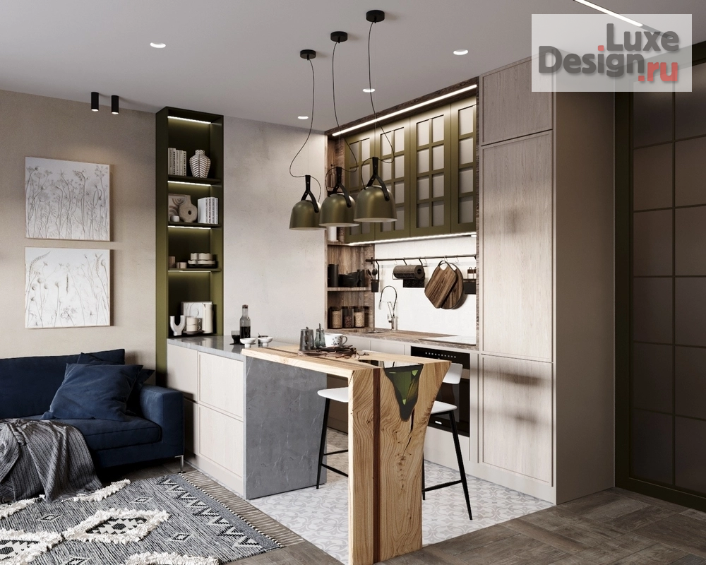 Дизайн интерьера трехкомнатной квартиры "Яркий LOFT" (фото 10)