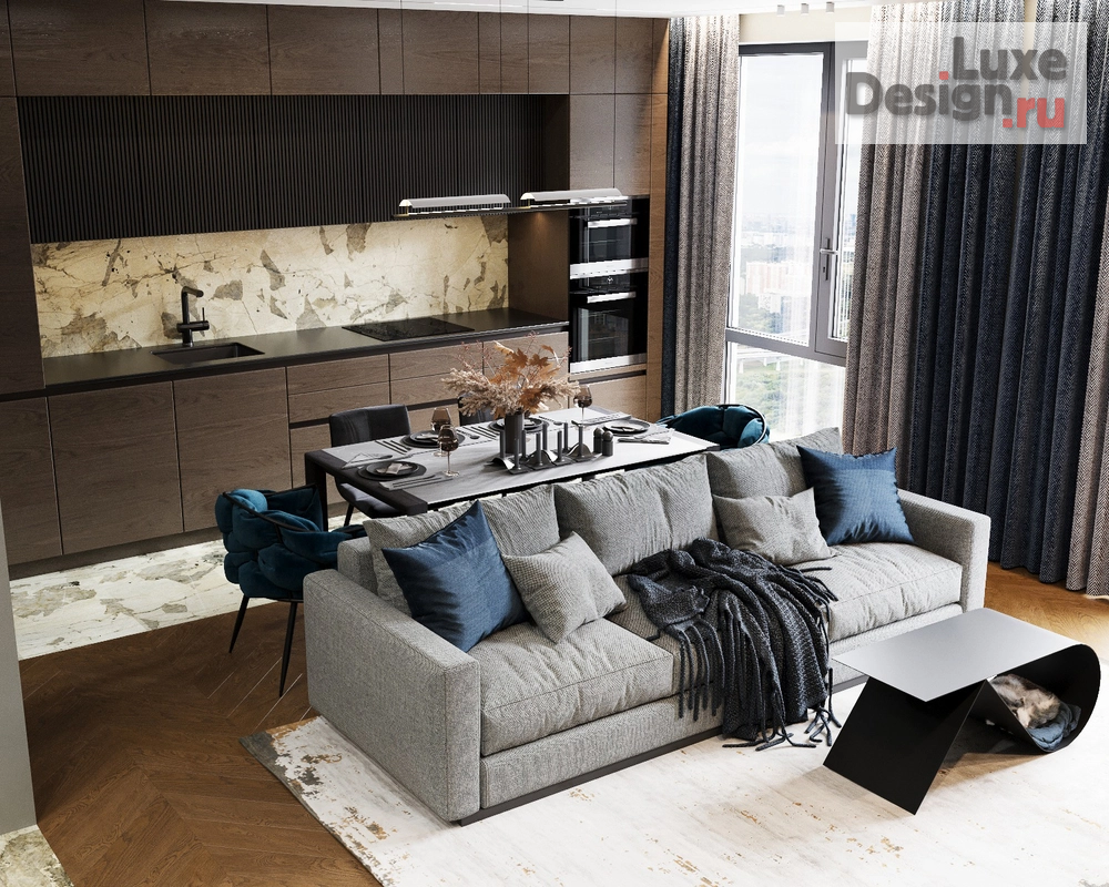 Дизайн интерьера двухкомнатной квартиры "Квартира в Москве 70 м2" (фото 1)