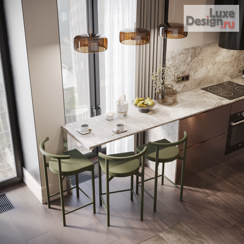 Дизайн интерьера двухкомнатной квартиры "ЖК Sky View" (фото 6)