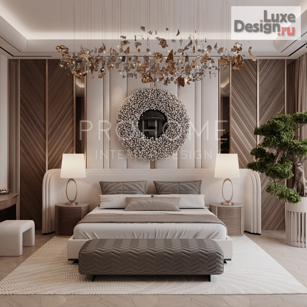 Дизайн интерьера частного дома "Дизайн мастер спальни загородного дома" (фото 2)