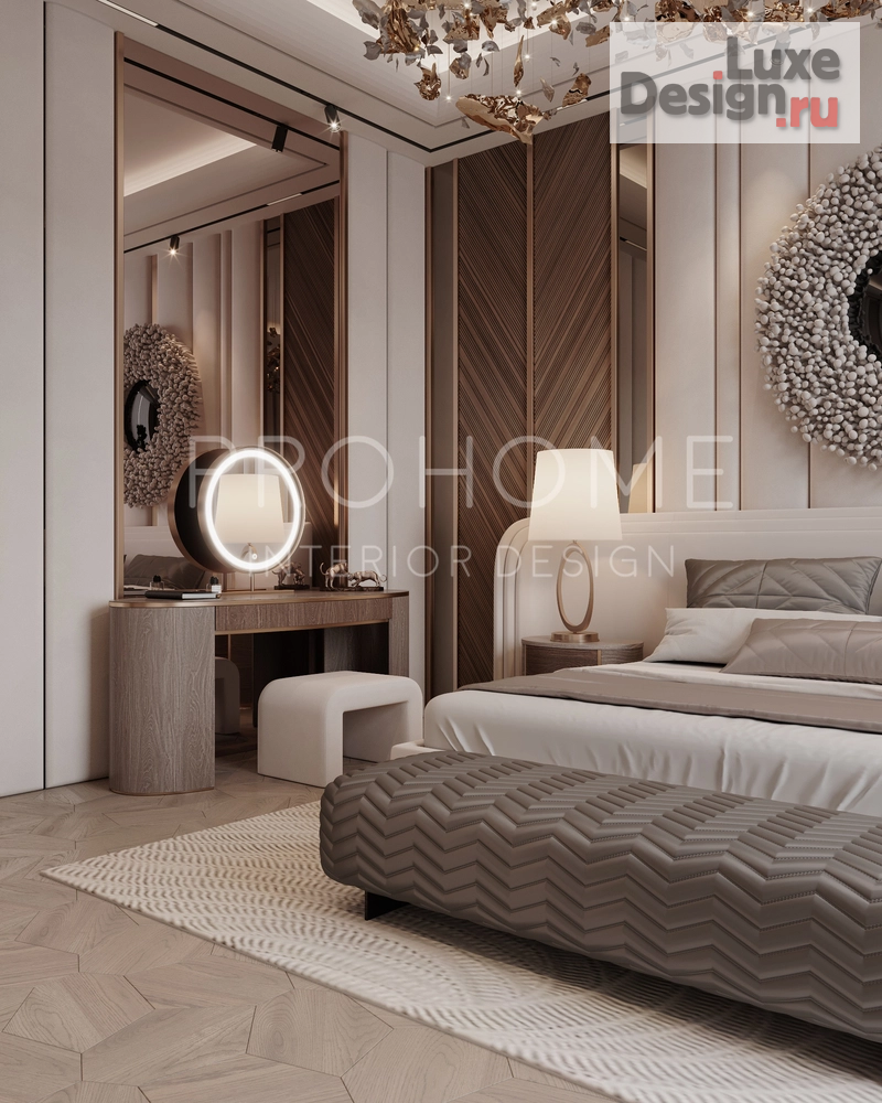 Дизайн интерьера частного дома "Дизайн мастер спальни загородного дома" (фото 3)