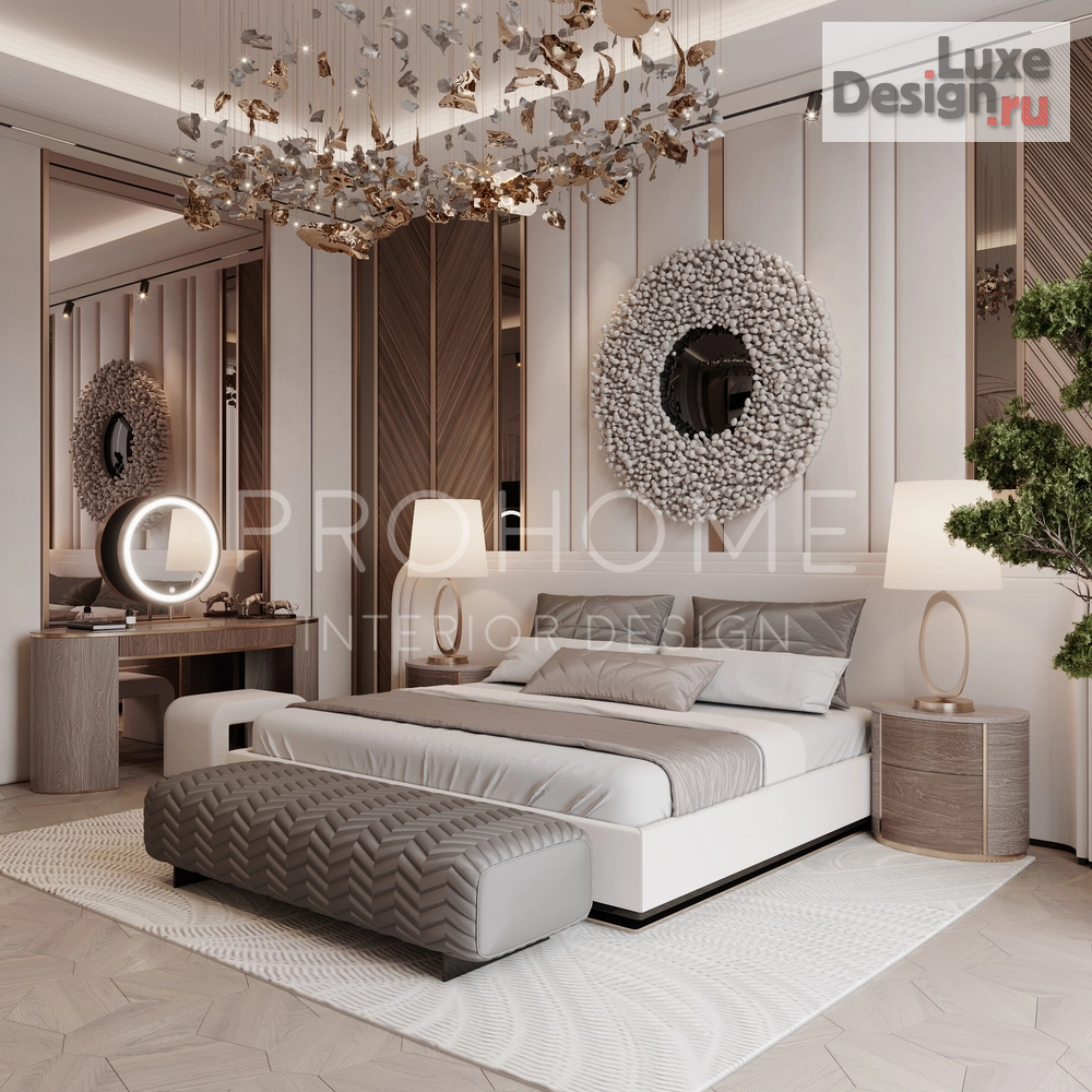 Дизайн интерьера частного дома "Дизайн мастер спальни загородного дома" (фото 4)