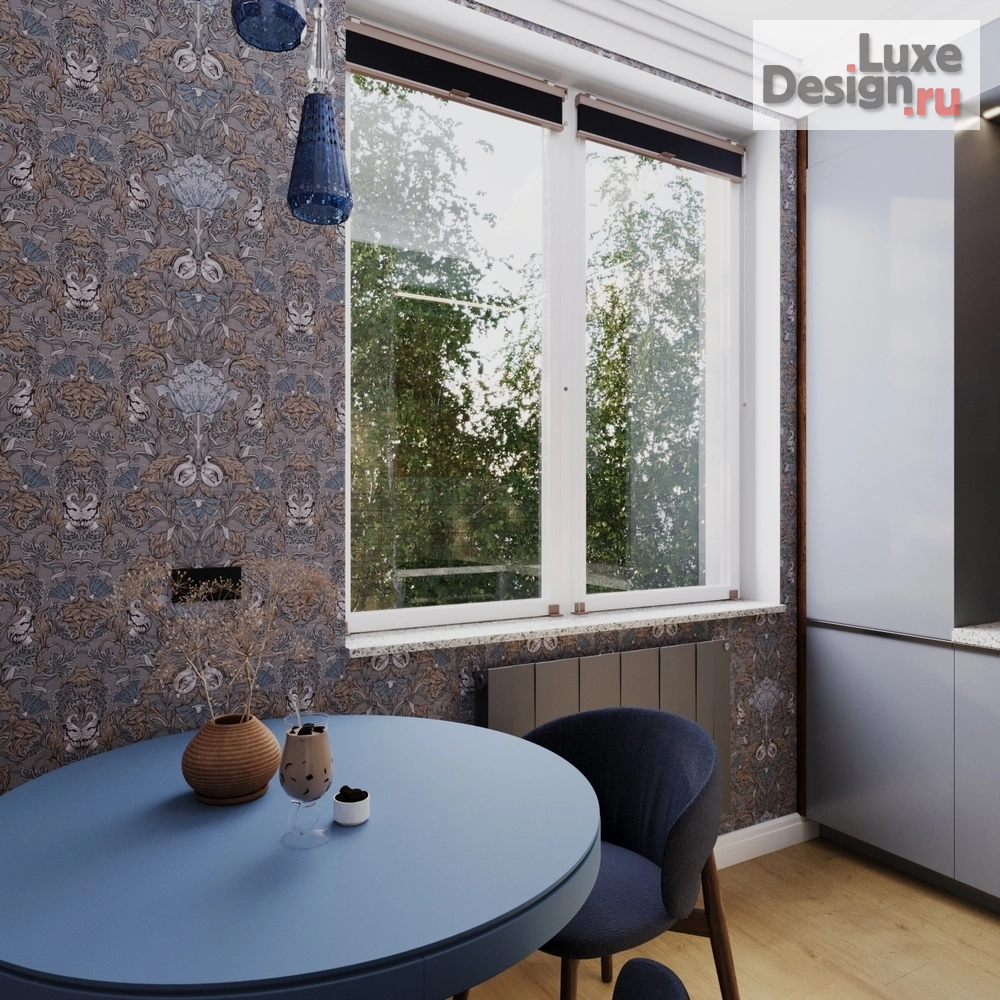 Дизайн интерьера однокомнатной квартиры "Blue mood" (фото 4)