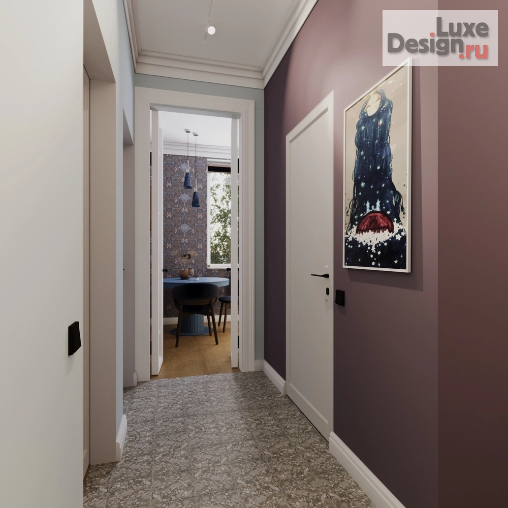 Дизайн интерьера однокомнатной квартиры "Blue mood" (фото 10)