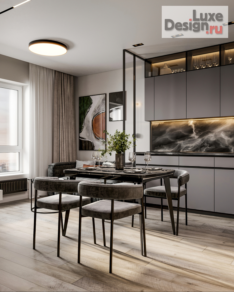 Дизайн интерьера трехкомнатной квартиры "Квартира 85 м2 в ЖК Аквилон Митино" (фото 3)