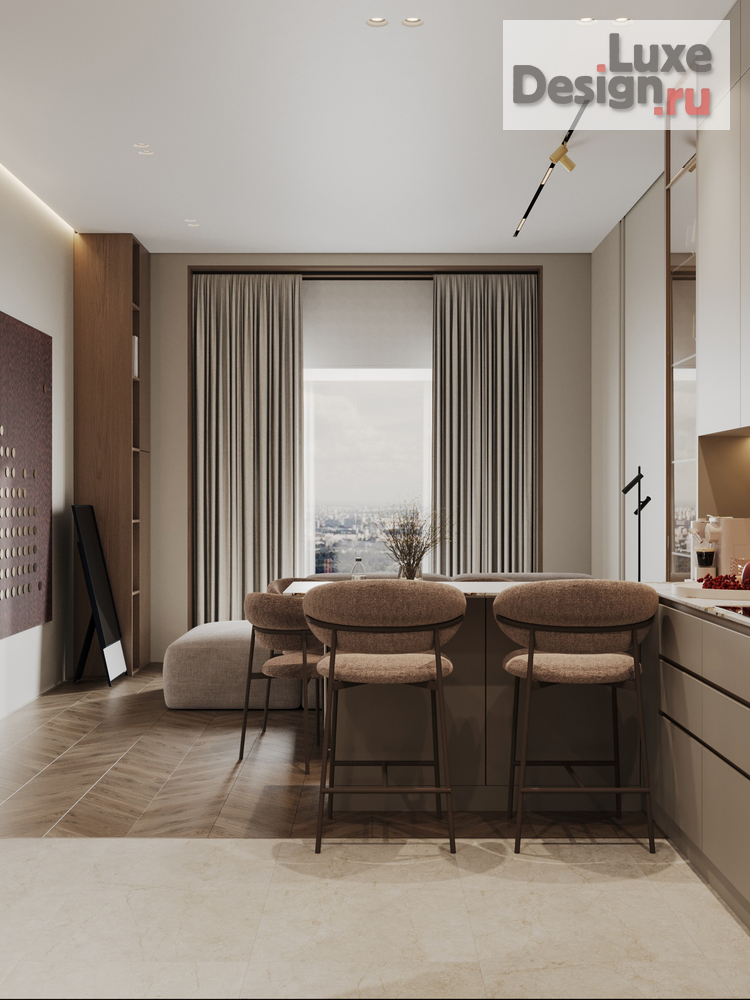 Дизайн интерьера двухкомнатной квартиры "квартира 55 м2 в ЖК Hide" (фото 6)