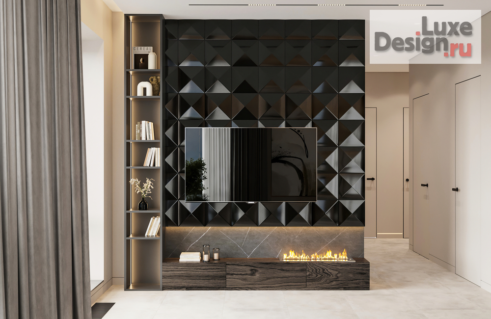 Дизайн интерьера трехкомнатной квартиры "Квартира 70 м2 в ЖК Wellton Towers" (фото 3)