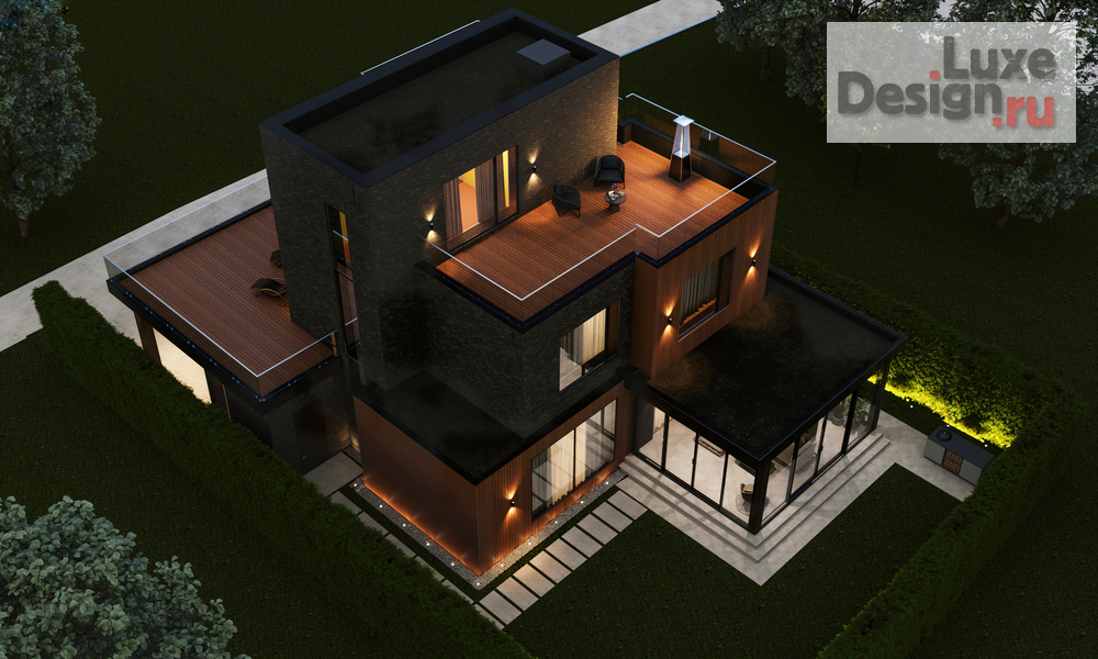 Дизайн интерьера коттеджа "Дом 330 м2 в КП Хюгге" (фото 103)