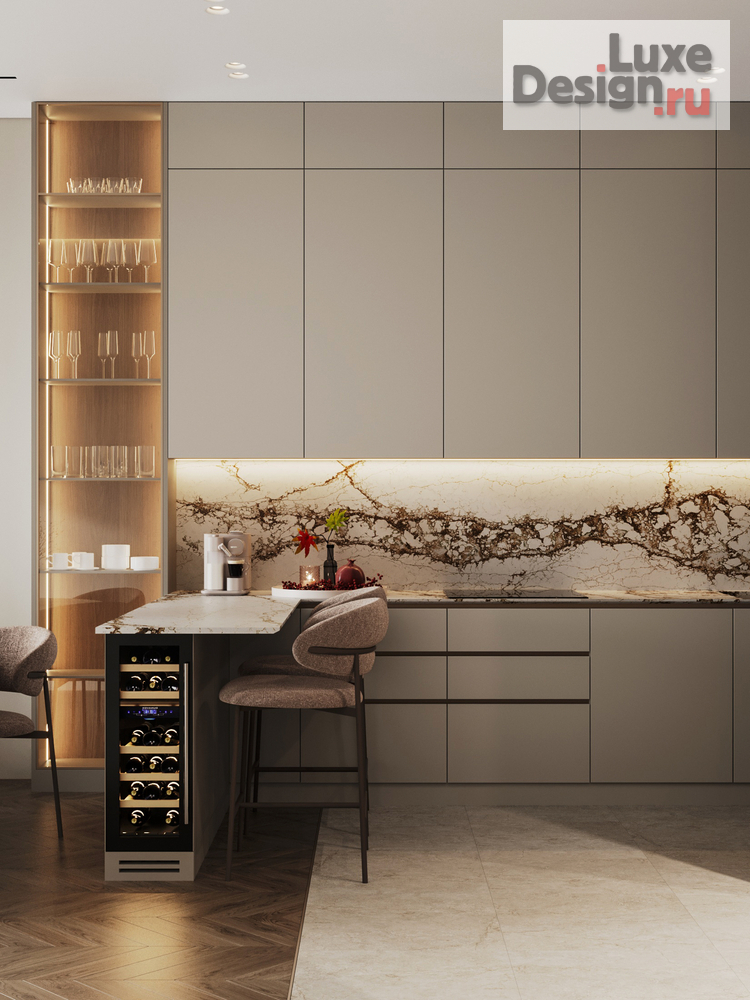 Дизайн интерьера двухкомнатной квартиры "квартира 55 м2 в ЖК Hide" (фото 5)