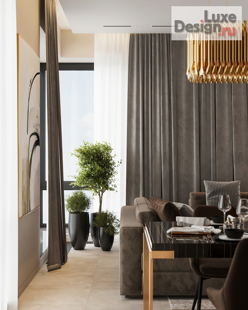 Дизайн интерьера трехкомнатной квартиры "Квартира 70 м2 в ЖК Wellton Towers" (фото 9)